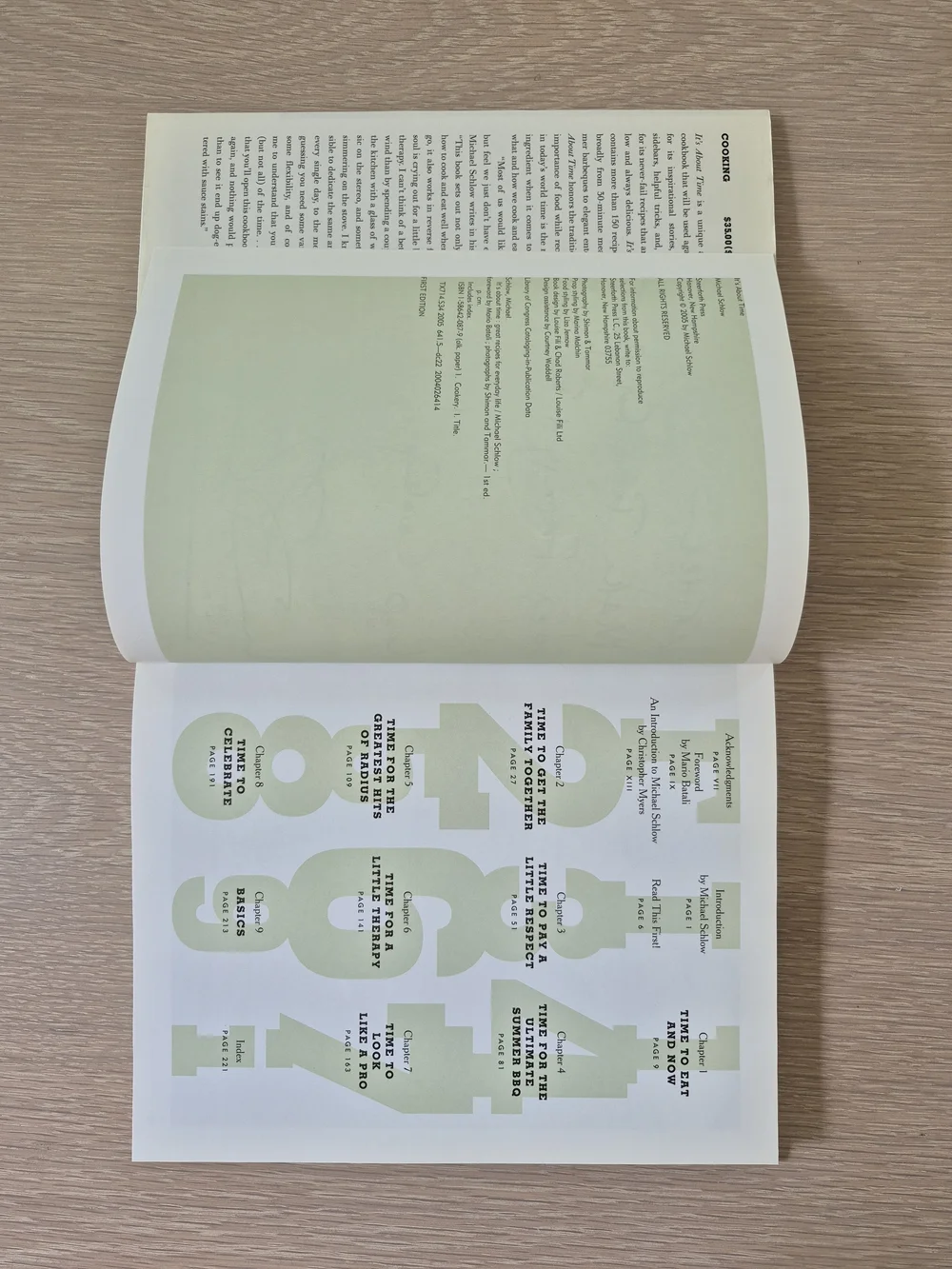 It's About Time - Cookbook by Michael Schlow
